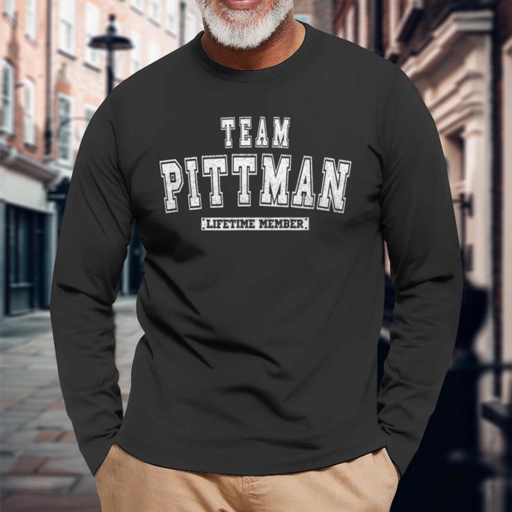 Team Pittman Lifetime Member Family Last Name Langarmshirts Geschenke für alte Männer