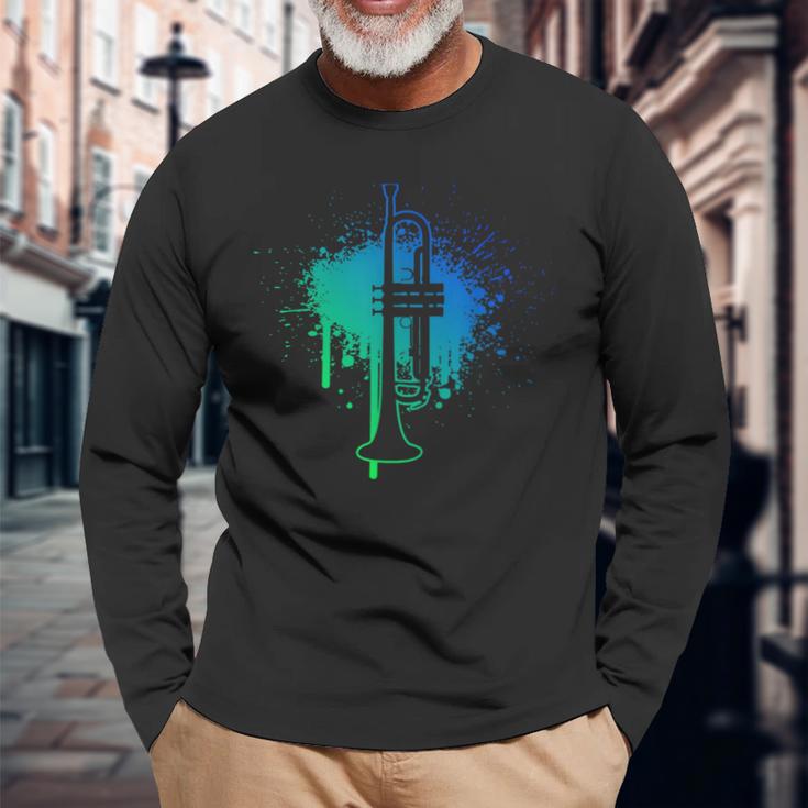 Trumpet Trumpet Player Trumpeter Langarmshirts Geschenke für alte Männer