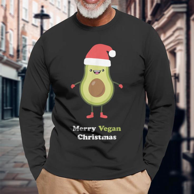 Vegan Christmas Avocado Xmas Christmas egan Langarmshirts Geschenke für alte Männer