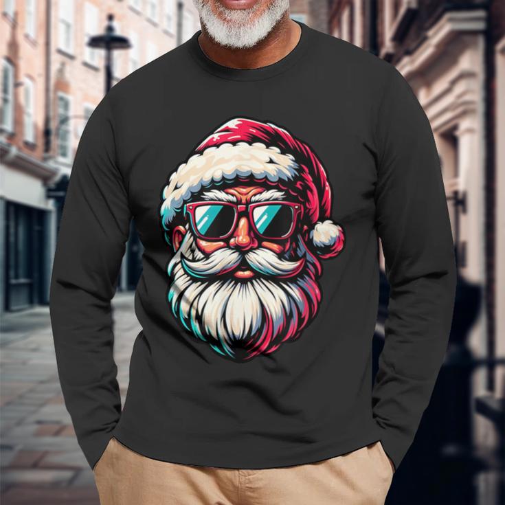 Weihnachtsmann Witzig Lustig Cool Nikolaus Wichtel N Langarmshirts Geschenke für alte Männer