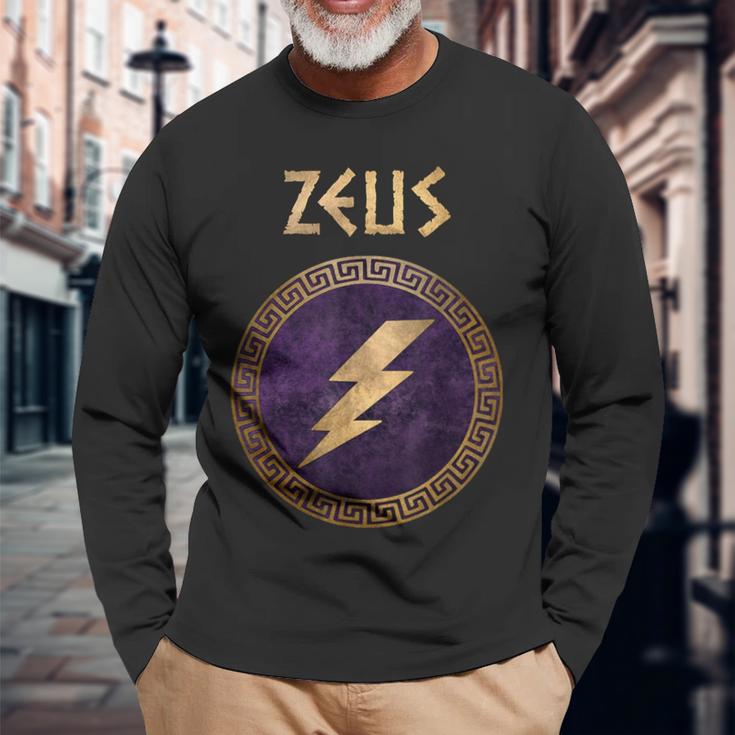 Zeus Ancient Greek God Langarmshirts Geschenke für alte Männer