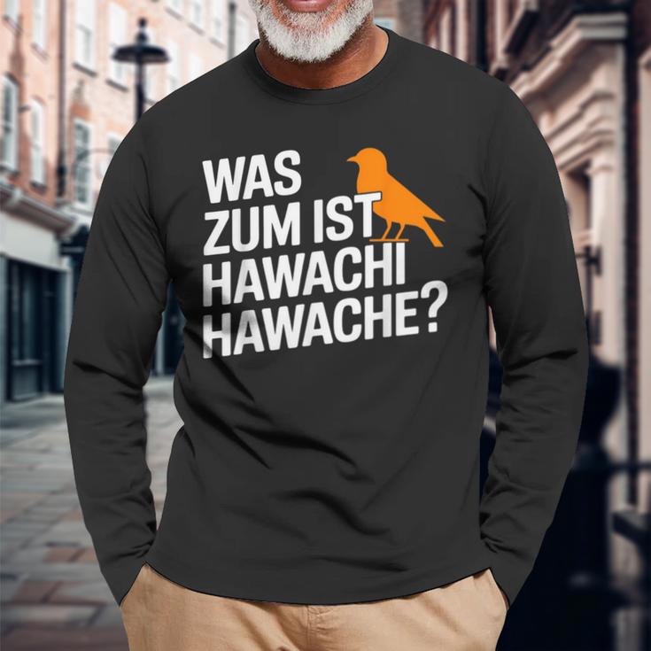 Was Zum Geier Ist Hawachi Meme Langarmshirts Geschenke für alte Männer