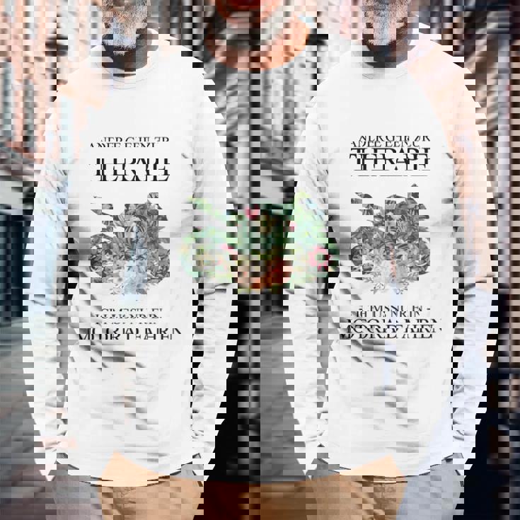 Andere Gehen Zur Therapie Motorcycle Langarmshirts Geschenke für alte Männer