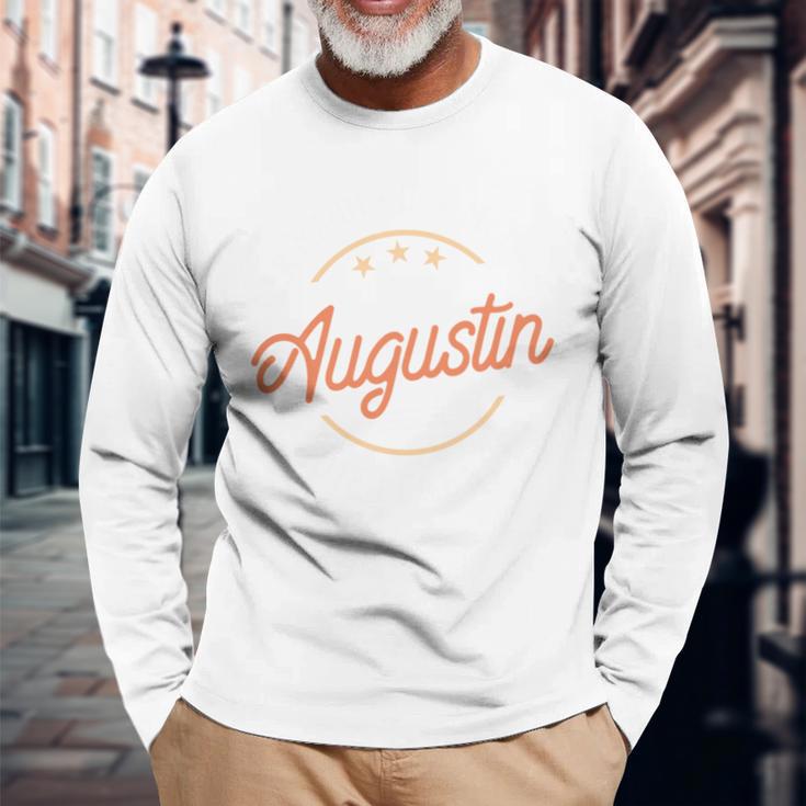 Augustine The Man Of Myth The Legend Langarmshirts Geschenke für alte Männer