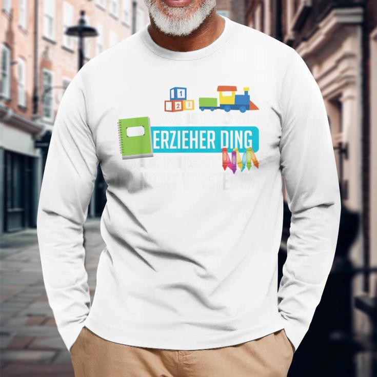 Das Ist Ist So Ein Erzieher Ding Langarmshirts Geschenke für alte Männer