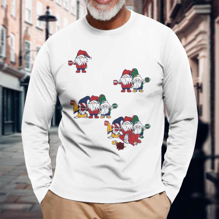 Ein Glühwein Swei Glühwein Wichtel Christmas Long-Sleeved Langarmshirts Geschenke für alte Männer