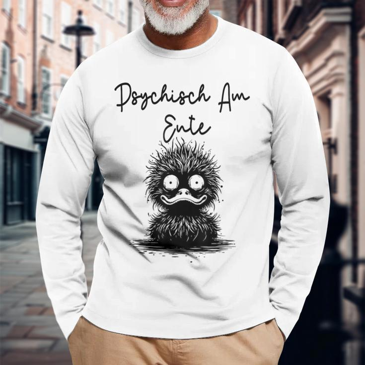 Psychisch Am Ente Psychisch Am Ente Gray Langarmshirts Geschenke für alte Männer