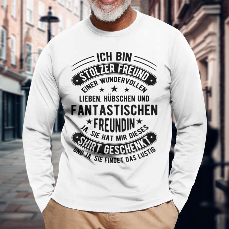 Ich Bin Stolzer Freundgeben Ich Habe Eine Freundin S Langarmshirts Geschenke für alte Männer