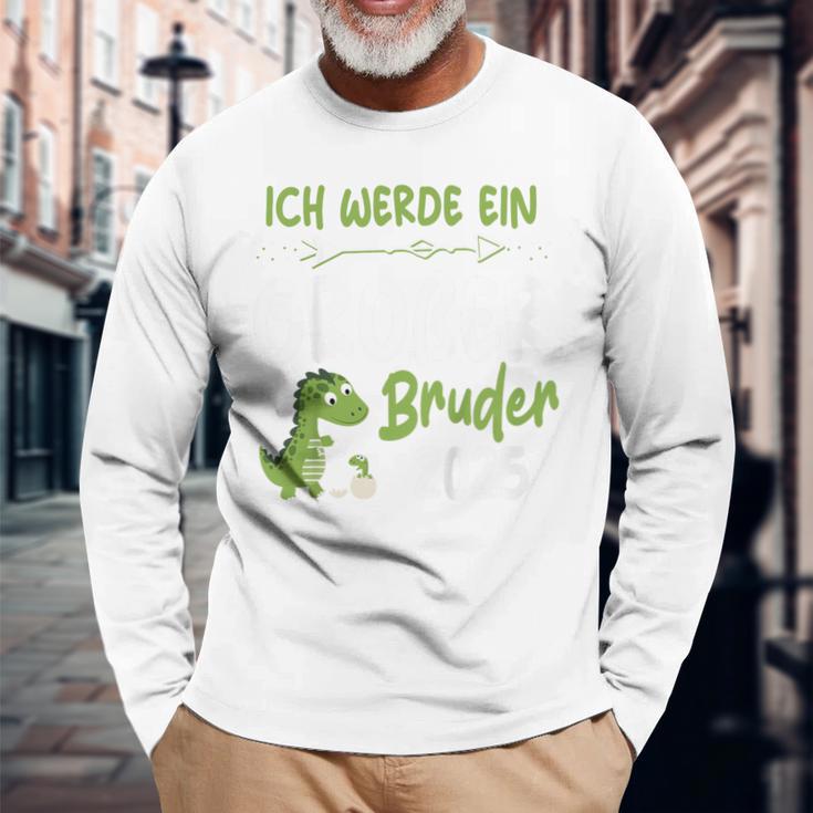 Kinder Ich Werde Ein Großer Bruder 2025 Dinosaur Baby Langarmshirts Geschenke für alte Männer