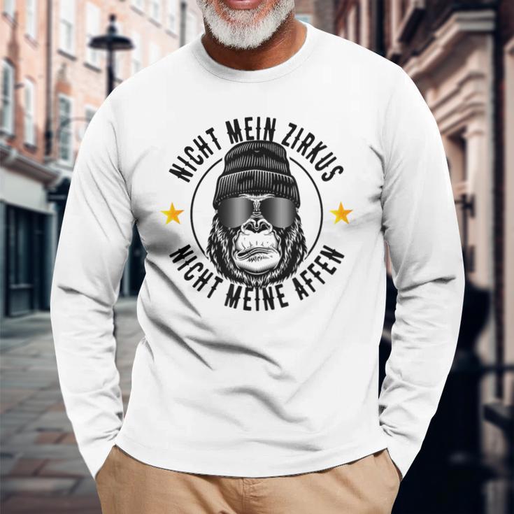 Nicht Mein Zirkus Nicht Meine Affen Cooler Affen Slogan Langarmshirts Geschenke für alte Männer