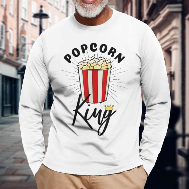 Popcorn King Popcorn Costume Film Cinema Langarmshirts Geschenke für alte Männer