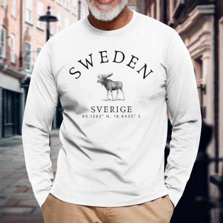 Sweden Sverige Scandinavia Midsommar Swedish Langarmshirts Geschenke für alte Männer