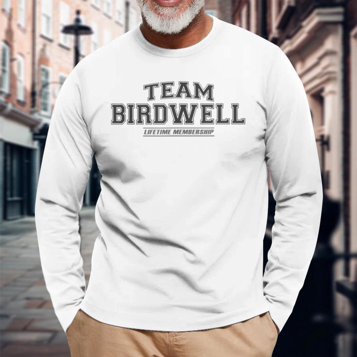 Team Birdwell Stolzer Familiennachname Nachname Geschenk Langarmshirts Geschenke für alte Männer