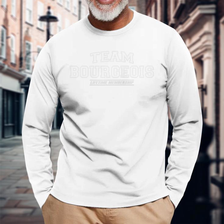 Team Bourgeois Stolzer Familiennachname Nachname Raglan Langarmshirts Geschenke für alte Männer