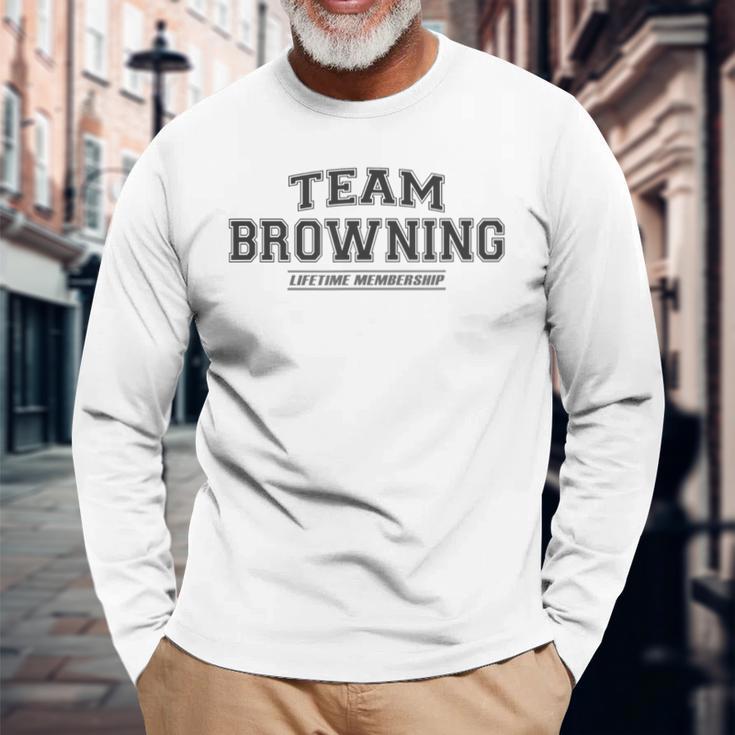 Team Browning Stolzer Familiennachname Nachname Geschenk Langarmshirts Geschenke für alte Männer