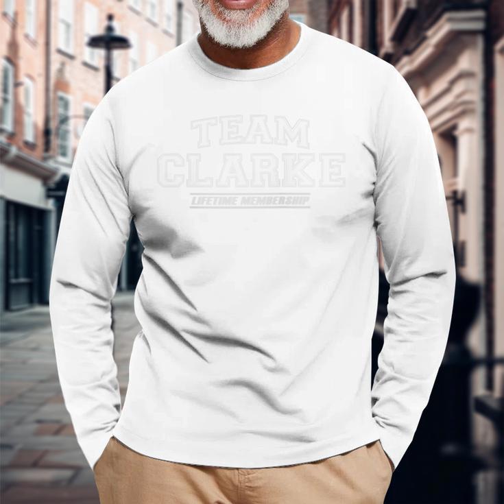 Team Clarke Stolzer Familiennachname Nachname Geschenk Raglan Langarmshirts Geschenke für alte Männer