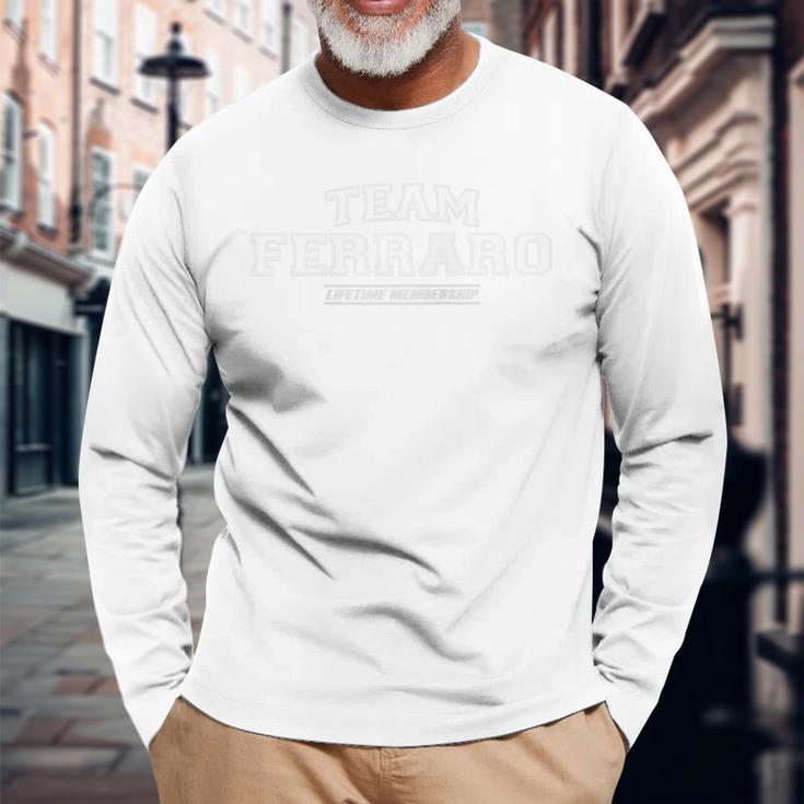 Team Ferraro Stolzer Familiennachname Nachname Geschenk Raglan Langarmshirts Geschenke für alte Männer