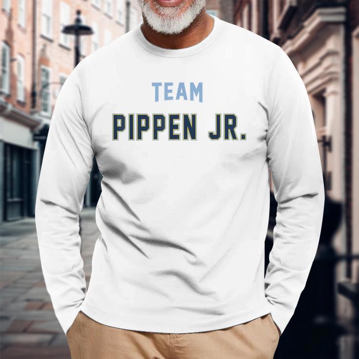 Team Pippen Jr Last Name Proud Family Last Name Familia Blue Langarmshirts Geschenke für alte Männer