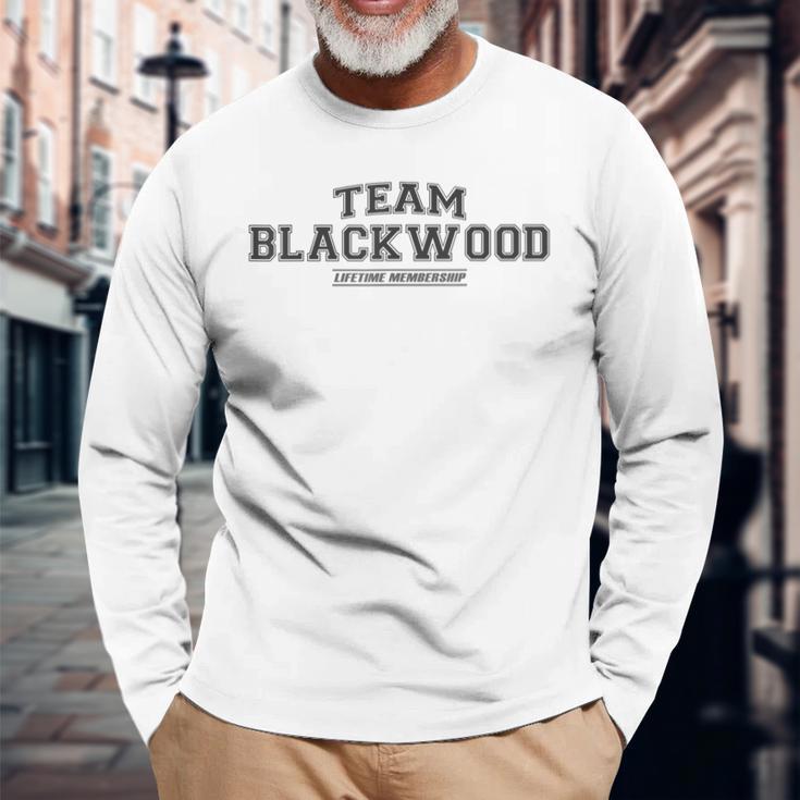 Team Wood Stolzer Familienname Nachname Geschenk Langarmshirts Geschenke für alte Männer