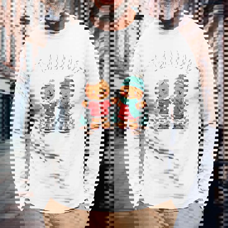 Twinning With My Bestie Christmas Gingerbread Best Friend Long Sleeve T-Shirt Gifts for Old Men