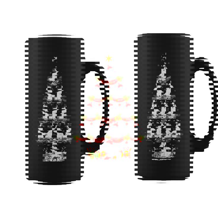 Arctic Hare Animal Xmas Lighting Arctic Hare Christmas Tree Premium Graphic Print Coffee Mug