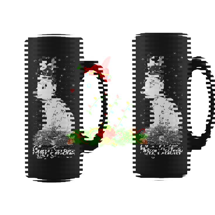 Arctic Hare Lover Matching Santa Hat Arctic Hare Christmas Premium Graphic Print Coffee Mug