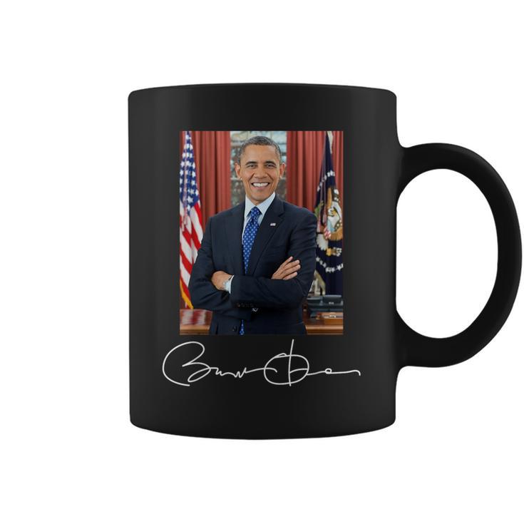 Barack Obama Signature And Portrait Tassen