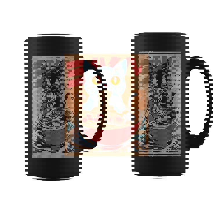 Cat Ramen Japanese Graphic Kawaii Cat Anime Coffee Mug