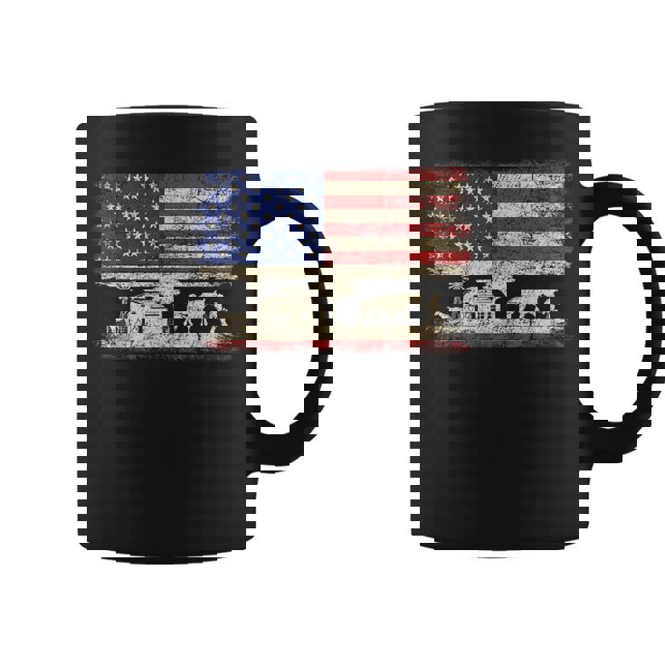 Cowboy Horse Riding Us American Flag 4Th Of July Rodeo Men Coffee Mug