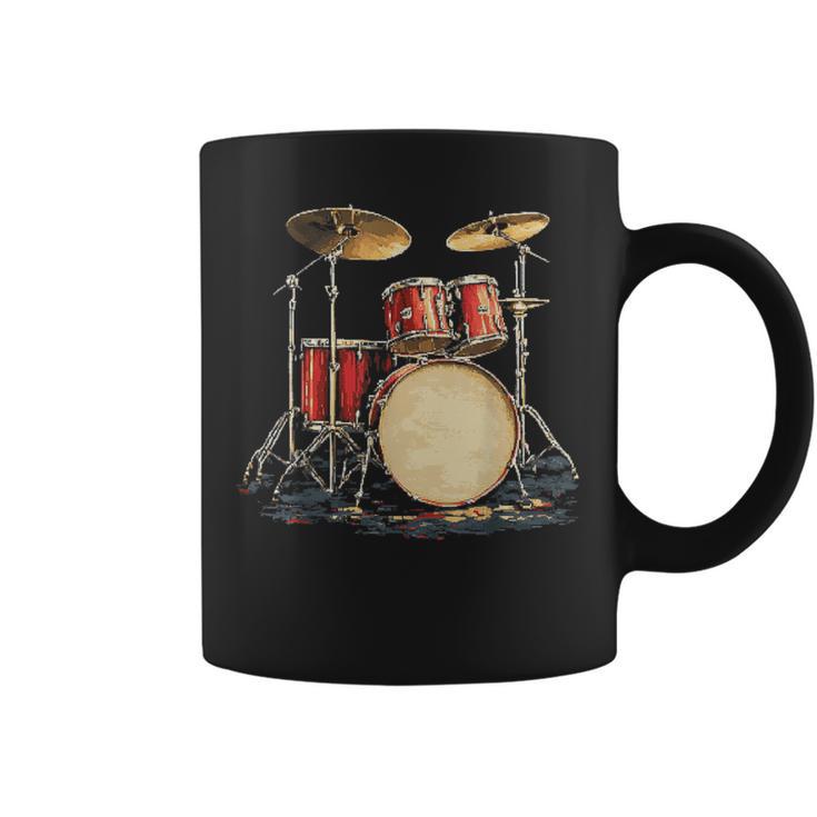 Ensemble De Batterie Motif Instrument De Musique Tasse