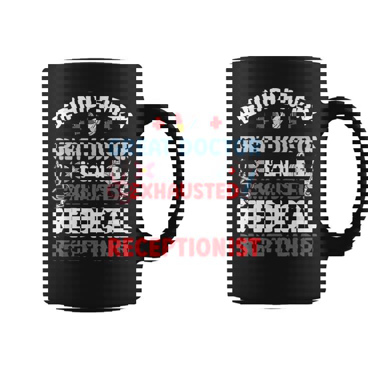 Exhausted Medical Receptionist Medical Reception Graphic Print Coffee Mug