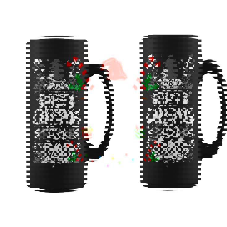 First Christmas As A Dad 2024 Family Matching 1St New Dad Coffee Mug