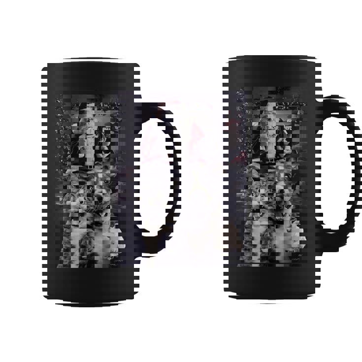 Dog And Cat Selfie With Santa Christmas Coffee Mug