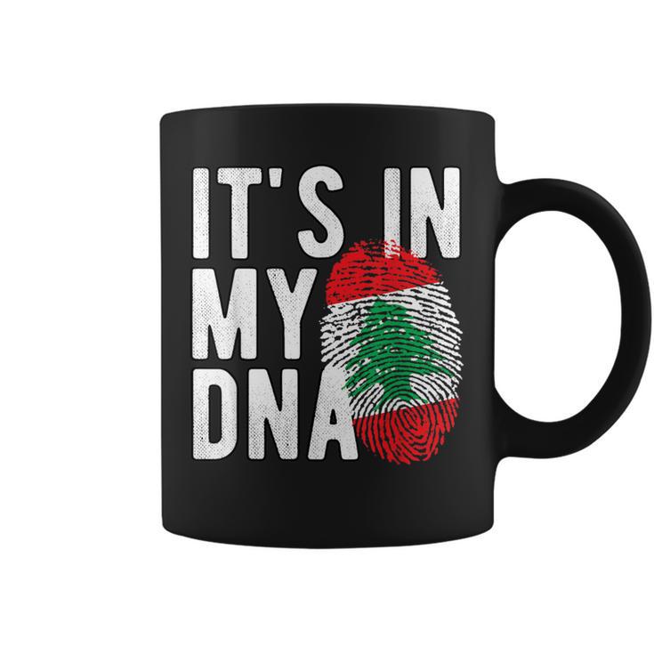 It's In My Dna Lebanon Flag Fingerprint Tassen