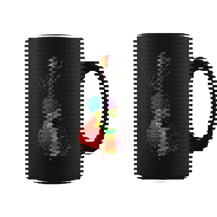 Guitar Music Instrument Motif Illustration Guitar Coffee Mug