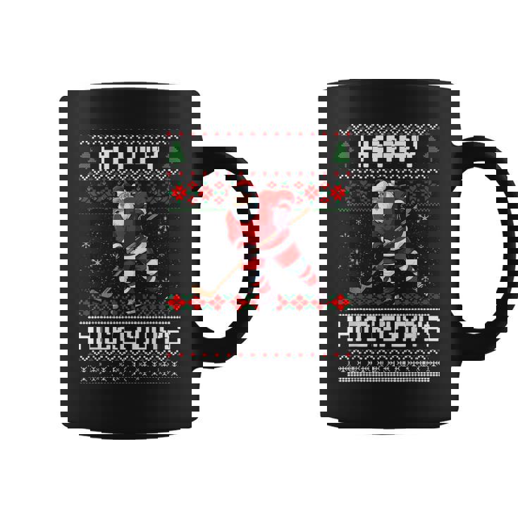 Ice Hockey Ugly Christmas Santa Claus Happy Hockeydays Coffee Mug