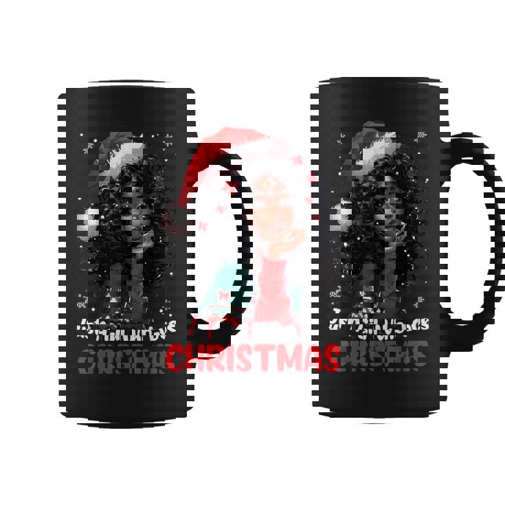 Just A Girl Who Loves Christmas African American Black Women Coffee Mug