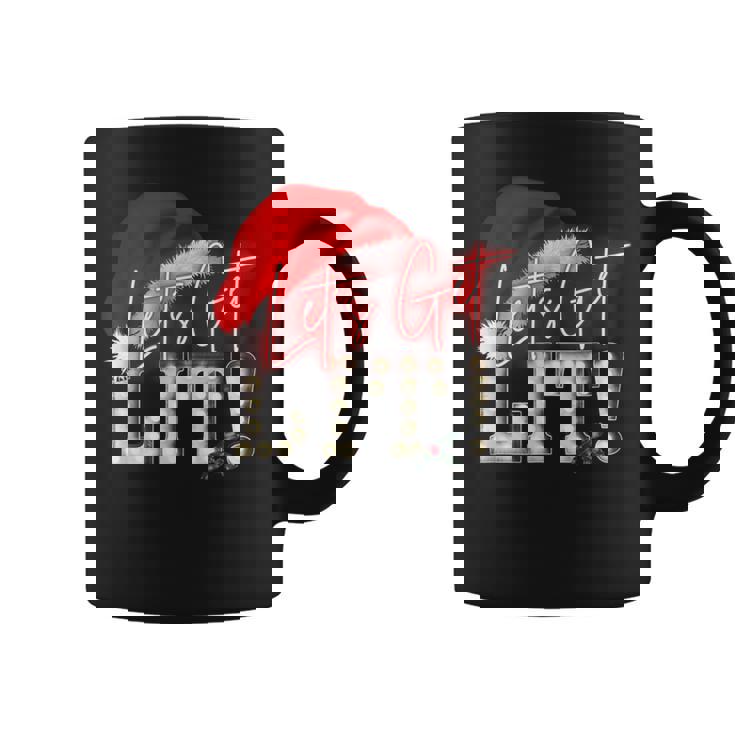 Let Get Lit Party Christmas Xmas Vibe Lit Af Drinking Pun Coffee Mug