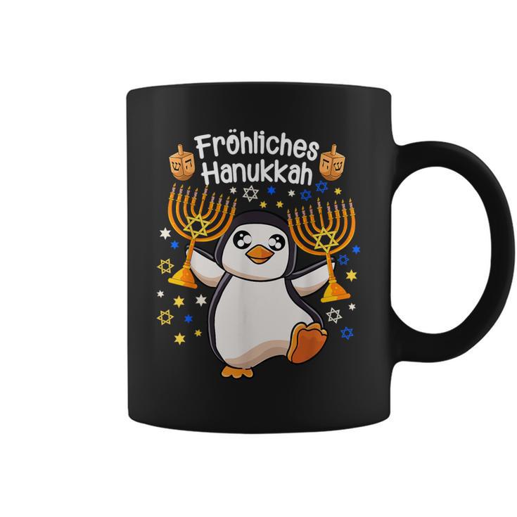 Penguin Hanukkah Menorah Happy Hanukkah Tassen