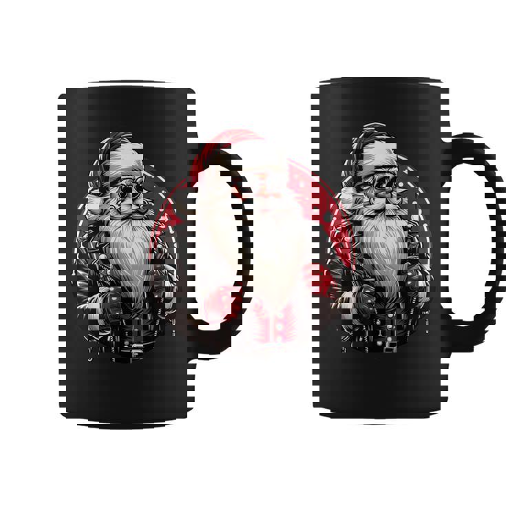 Père Noël Punk Motard Cool Noël Tasse