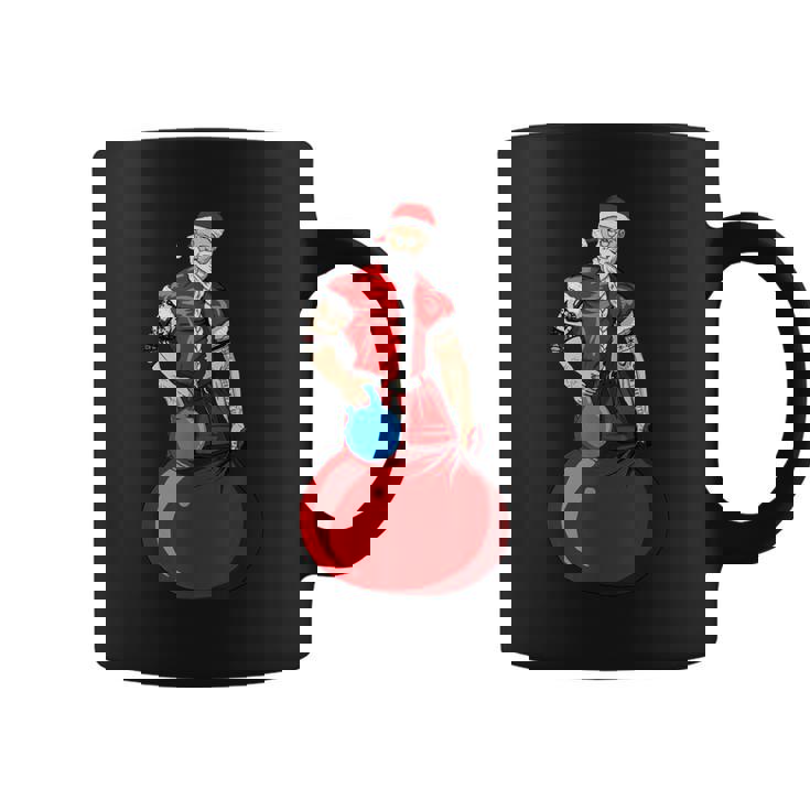 Rock Santa Claus Tattoo Christmas Idea For Bad Graphic Print Coffee Mug