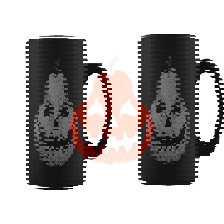 Scary Pear Pumpkin Jack O Lantern Halloween Graphic Print Coffee Mug