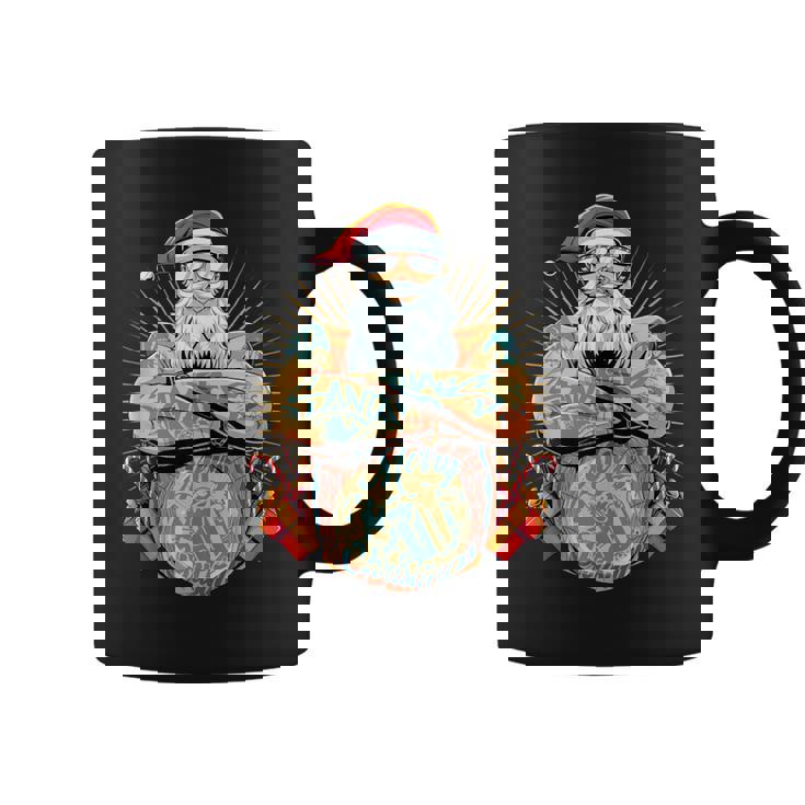 Tattoo Santa Biker Santa Claus Christmas Beer Belly Xmas Tank Top Graphic Print Coffee Mug