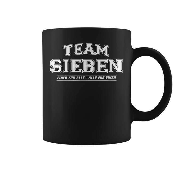 Team Sieben Stolze Familie Nachname Geschenk Tassen