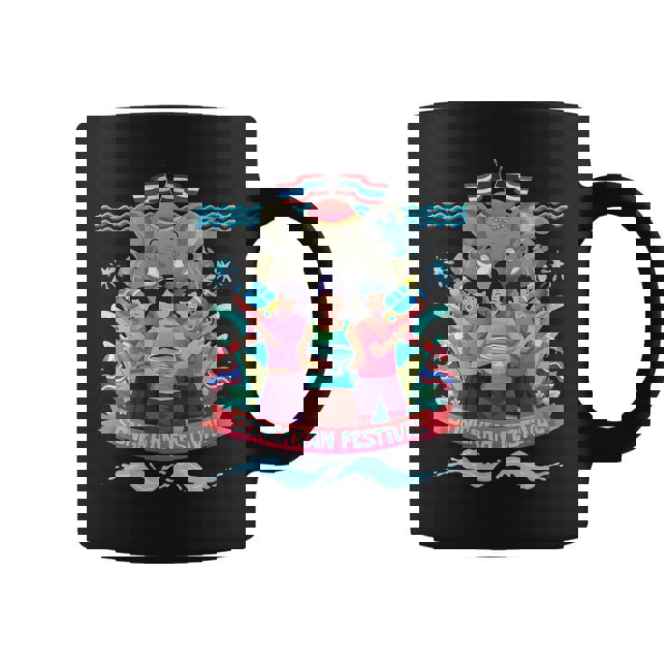 Thai Culture Songkran Festival Of Water Thailand Graphic Print Coffee Mug