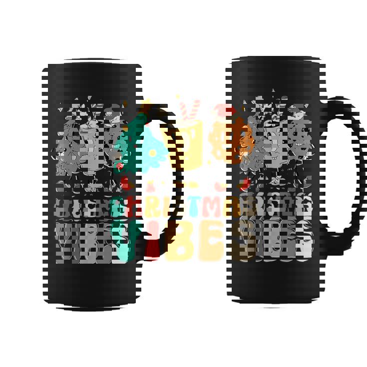 Vintage Groovy Christmas Santa Claus Christmas Vibes Coffee Mug