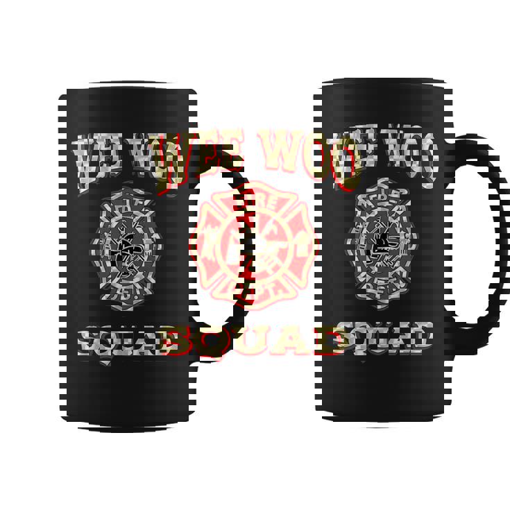 Wee Woo Squad Firefighter Badge Marshal Fire Truck Coffee Mug