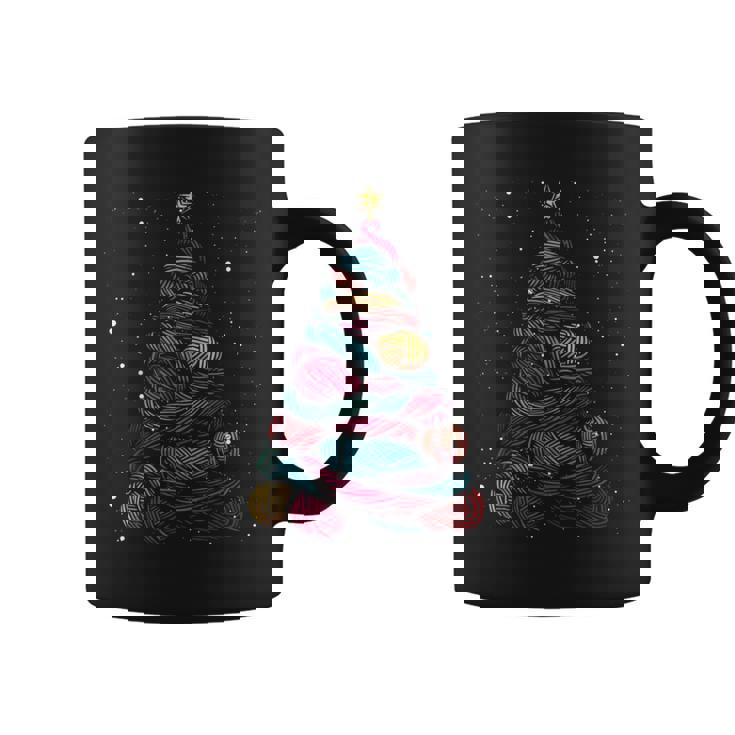 Yarn Christmas Tree Crochet Knitting Xmas Coffee Mug
