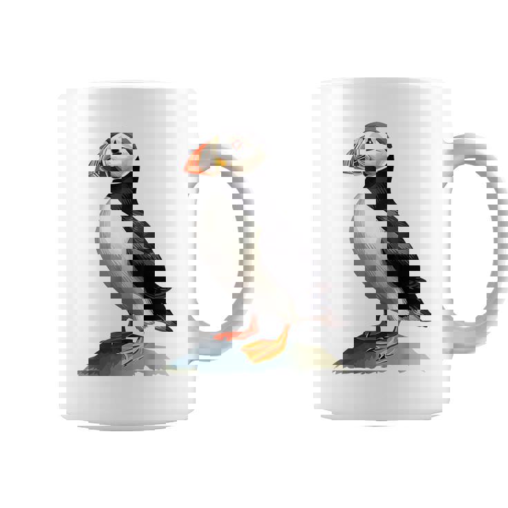 Macareux Animaux Nature Zoo Dessin Oeuvre D'art Portrait Macareux Tasse