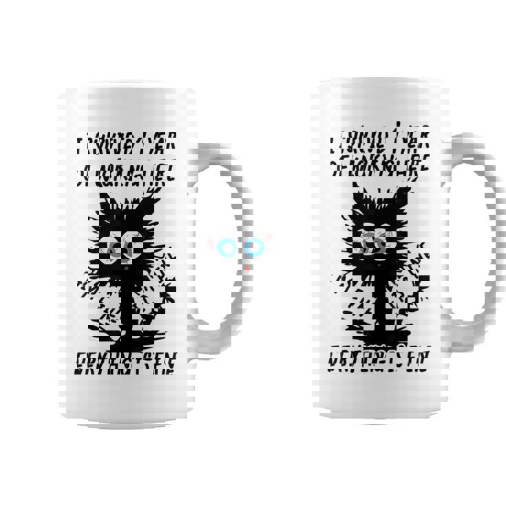 I Survived 1 Year Of Working Here Coffee Mug